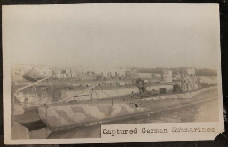 Mint USA Real Picture Postcard Captured German Submarine U Boats