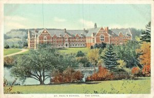 CONCORD NEW HAMPSHIRE~ST PAUL'S SCHOOL-THE UPPER~1920s PHOSTINT POSTCARD 