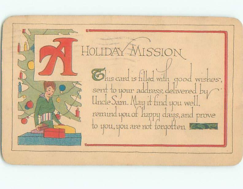 Pre-Linen HOLIDAY MISSION - WOMAN WRAPPING CHRISTMAS GIFTS AC4135