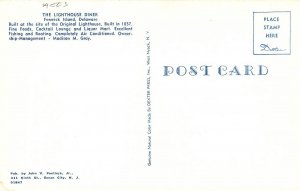 Postcard 1950s Fenwick Island Delaware Lighthouse Diner Dexter 24-6887