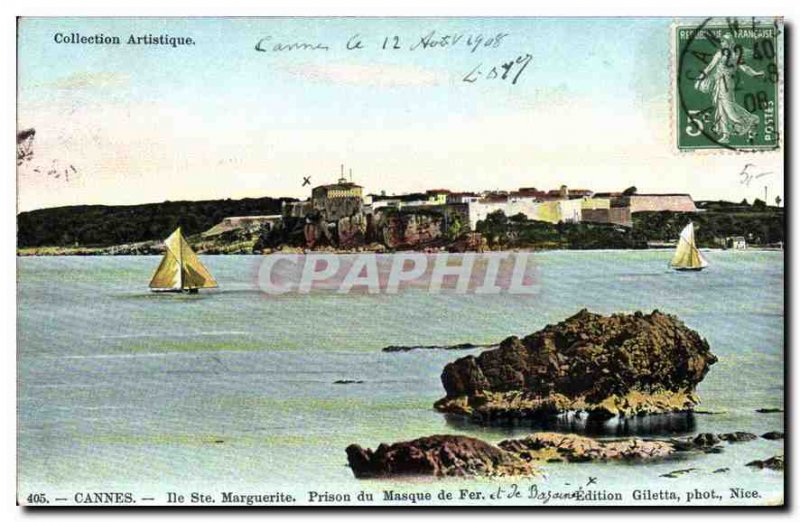 Postcard Old Cannes Ile Ste Marguerite Prison in the Iron Mask