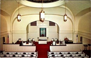 East Liverpool, OH Ohio  FIRST CHURCH OF CHRIST~Disciples INTERIOR VIEW Postcard