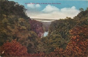 Zambia Victoria Falls view of bridge from Palm Grove scenic vintage postcard 
