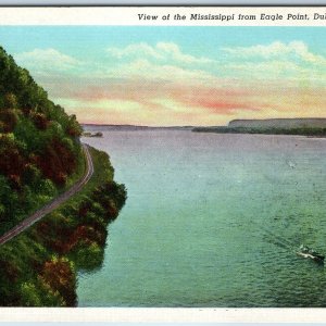 c1930s Dubuque IA Eagle Point Mississippi River Linen Photo PC Buettell Bro A210