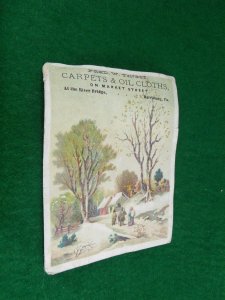 Fred W. Yingst Carpets & Oil Cloths Winter Christmas Snow Harrisburg, PA