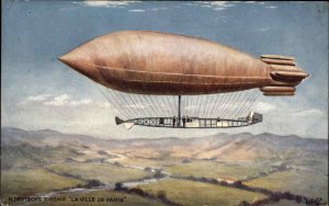 Pioneer Aviation Dirigible M. Deutsch Airship LA VILLE DE PARIS Tuck Postcard