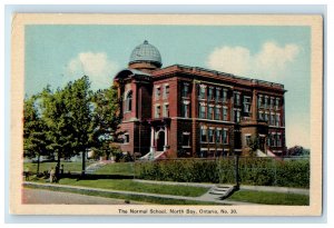 1937 The Normal School North Bay Ontario Canada Vintage Posted Postcard