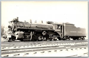 Canadian Pacific #5186 Train Railroad Locomotive 1940s RPPC Real Photo Postcard