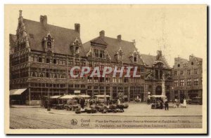 Postcard Old Ghent Place Ste Pharaïlde Wenemaer former hospice and fish market