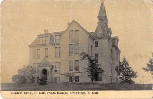 Brookings South Dakota State College Central Building Antique Postcard J51404