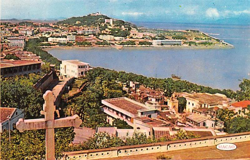  Macau Postcard Praia Grande Nam Wan Bay 