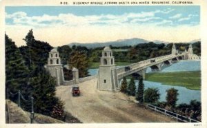 Highway Bridge Across Santa Ana River - Riverside, CA