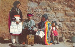 Zuni Indian Silversmith & Family Native Americana Jewelry 1960s Vintage Postcard