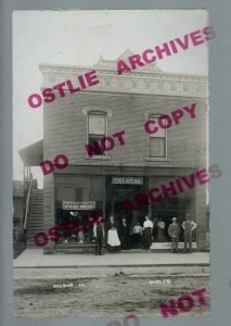 Delmar IOWA RPPC c1910 POSTCARD STORE General POST OFFICE nr Maquoketa Welton