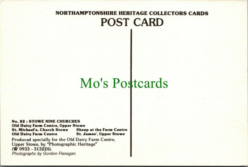 Northamptonshire Postcard - Views of Stowe Nine Churches RR12215