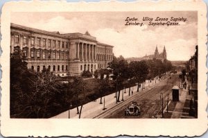 Ukraine Lemberg Sapieha Gasse Lviv Vintage Postcard C021