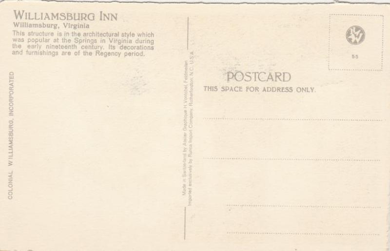 Williamsburg inn - Williamsburg VA, Virginia