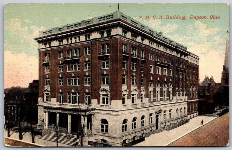 Vtg Dayton Ohio OH YMCA Building 1910s View Old Card Postcard