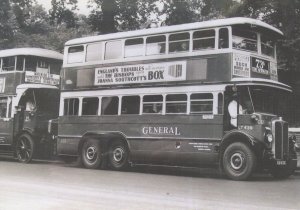 1930s London Bus Driver Advertising Museum Postcard