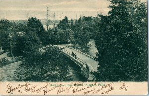 Bridges Postcard Bridge to Luna Island Niagara Falls New York Posted 1906