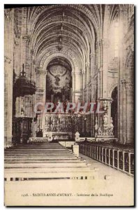 Old Postcard Sainte Anne D & # 39Auray Interior of the Basilica Organ