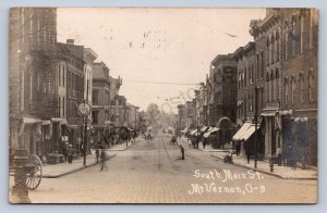 J87/ Mount Vernon Ohio RPPC Postcard c1910 South Main Street Stores Knox 1895