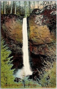 Oregon OR, Latourelle Falls on the Columbia River, Waterfalls, Nature, Postcard