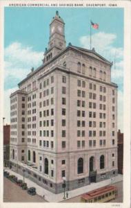 Iowa Davenport American Commercial and Savings Bank 1935 Curteich