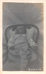 Russia Infant Baby Real Photo Antique Postcard J74291