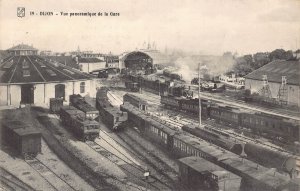France Dijon Vue panoramique de la Gare Train Railway Station postcard C325