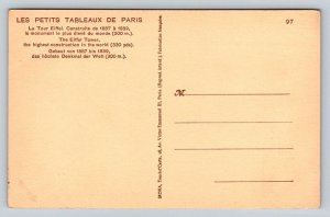 Eiffel Tower   Paris France  Postcard