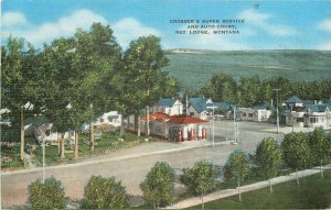 Red Lodge Montana Crosser's Super Service Auto Court Postcard Kropp 22-42