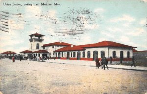 Meridian Mississippi Union Train Station Vintage Postcard AA29318