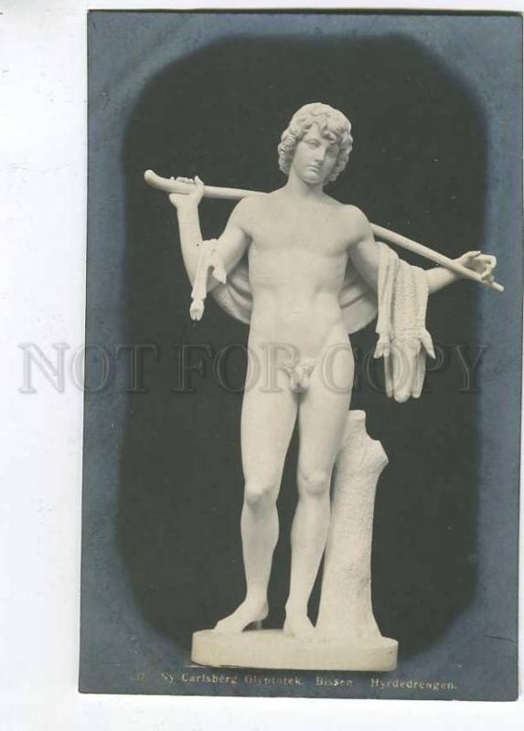 257708 Shepherd NUDE BOY by BISSEN Vintage Trydes #136 PC