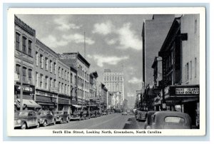 c1940s South Elm Street Greensboro North Carolina NC Graycraft Card Co. Postcard