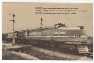 Union Pacific Railroad Train Streamliner General Electric GE postcard