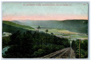 Mt. Jefferson Plane Looking Down Railroad Mauch Chunk Pennsylvania PA Postcard