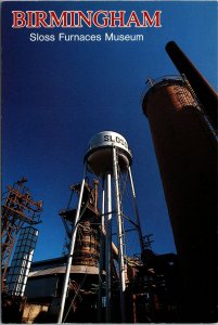 VINTAGE CONTINENTAL SIZE POSTCARD SLOSS FURNACES MUSEUM AT BIRMINGHAM ALABAMA