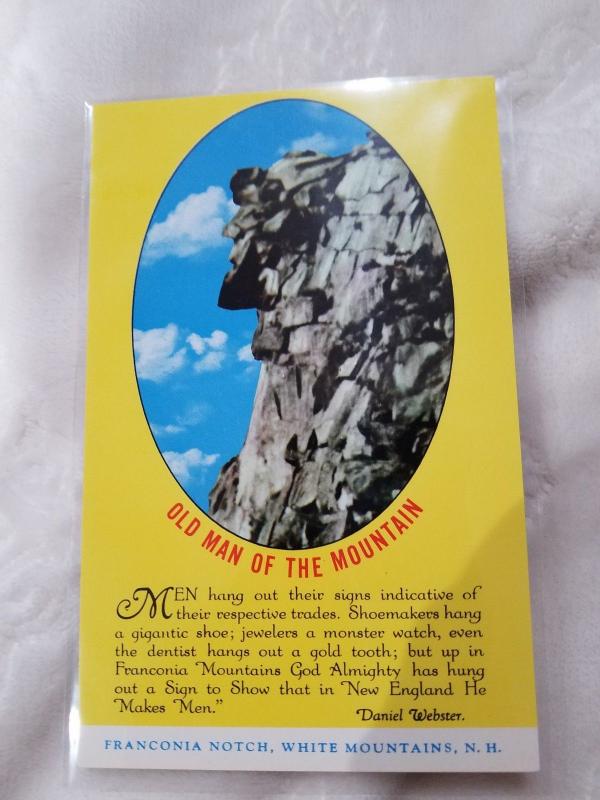 Vintage Postcard entitled, Old Man of the Mountain 