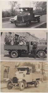 Antique Panel Old Lorry Transport Postcard & Photo 3x Bundle