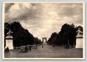 RPPC  Paris  France  Champs Elysees Avenue    Postcard