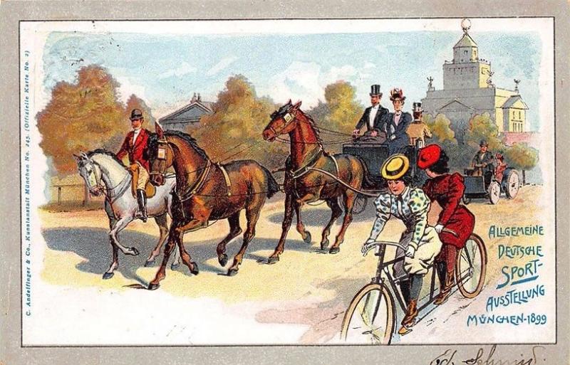 General German Sport Exhibition Munchen 1899 Pioneer Postal Card