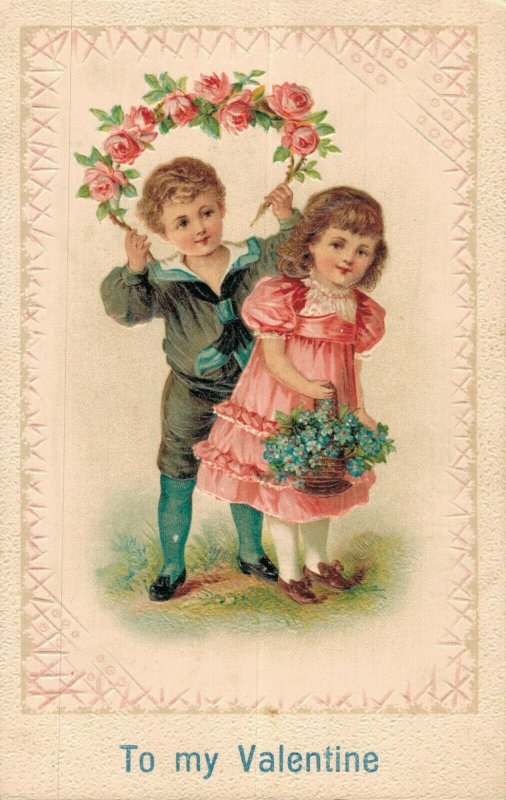 Victorian Boy Valentine Postcard - The Old Design Shop