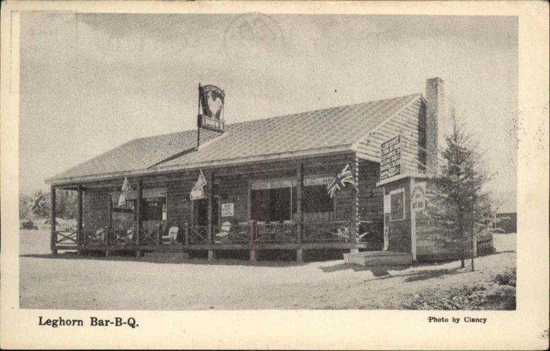 Halifax Nova Scotia Leghorn Bar-B-Q BBQ Roadside Postcard - Exterior