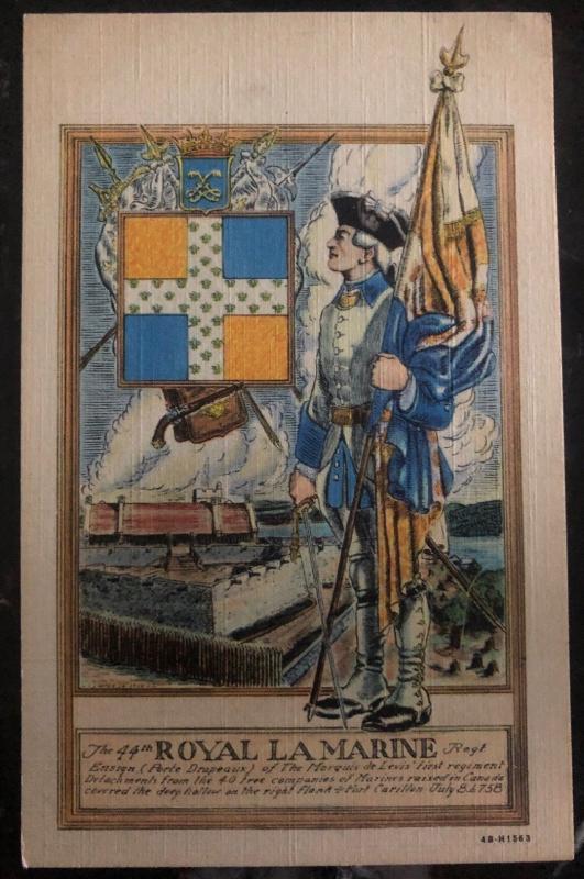 Mint USA French Indian War Picture Postcard Royal La Marine Marquis Levis