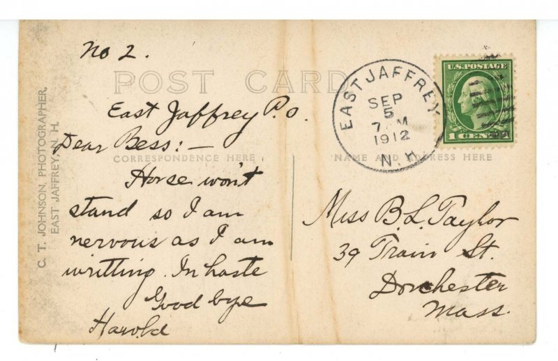 NH - Mt. Monadnock & Gilmore Pond, Jaffrey RPPC