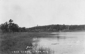 Siren Wisconsin Lake Scene Real Photo Vintage Postcard AA84352