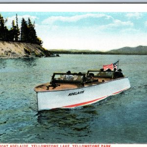 c1910s JE Haynes Speedboat Adelaide Nice Litho Yellowstone Lake Park #22661 A222