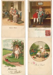 PAULI EBNER CHILDREN ARTIST SIGNED 100 VINTAGE POSTCARDS (L3450)