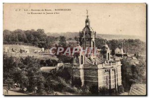 Around Bonsecours Old Postcard Monument Jeanne d & # 39arc around Rouen